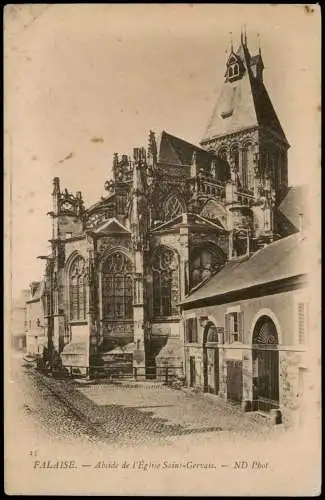 CPA Falaise Calvados Abside de l'Église Saint-Gervais. 1909