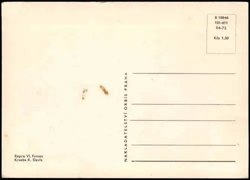 Postcard Tetschen-Bodenbach Decín Urkundenkarte historische Ansicht 1975