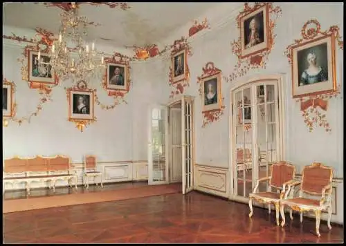 Bayreuth Neues Schloss Musikzimmer der Markgräfin Wilhelmine 1985