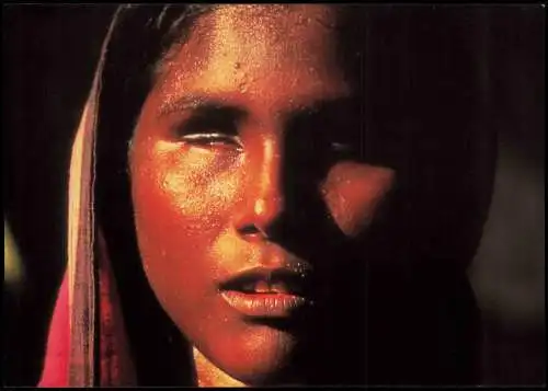 Ansichtskarte  Erblindete Frau Bangladesh - Humanität 1988