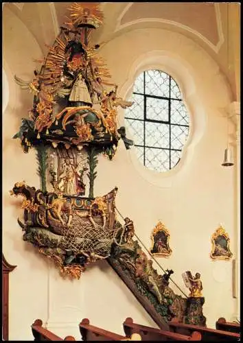 Bad Kötzting Wallfahrtskirche Weißenregen Berühmte Barock - Schiffskanzel 1993