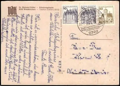 Waldkirchen Mehrbildkarte Dr. Richard Zöller Erholungsheim 1977