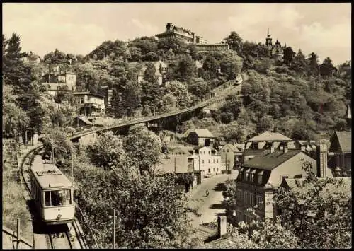Ansichtskarte Dresden Loschwitz, Luisenhof Standseilbahn 1978