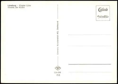 Ansichtskarte Lüneburg Kloster Lüne - Inneres der Kirche 1964