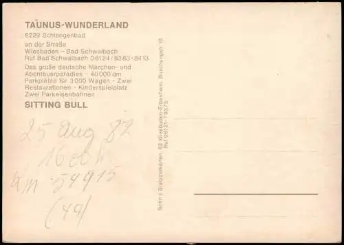 Ansichtskarte Wambach-Schlangenbad Taunus-Wunderland Indianer Marterpfahl 1978