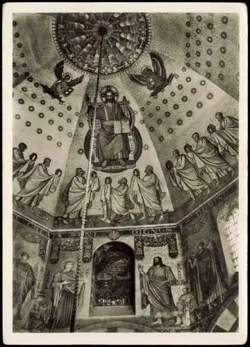 Ansichtskarte Aachen Aachener Dom Mosaikkuppel Oktogon 1950
