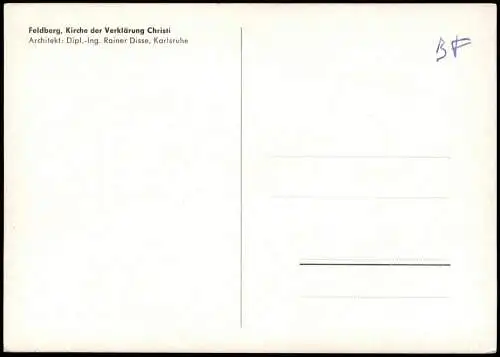Ansichtskarte  Feldberg Kirche der Verklärung Christi 1960