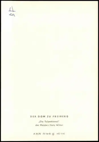 Freiberg (Sachsen) Dom St. Marien Die Tulpenkanzel des Meisters Hans Witten 1970
