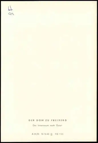 Ansichtskarte Freiberg (Sachsen) Dom St. Marien Der Innenraum nach Osten 1970