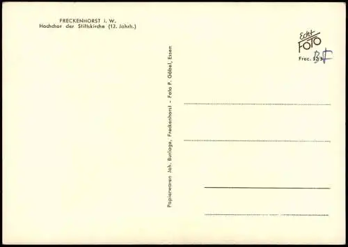 Ansichtskarte Freckenhorst Hochchor der Stiftskirche (12. Jahrh.) 1955