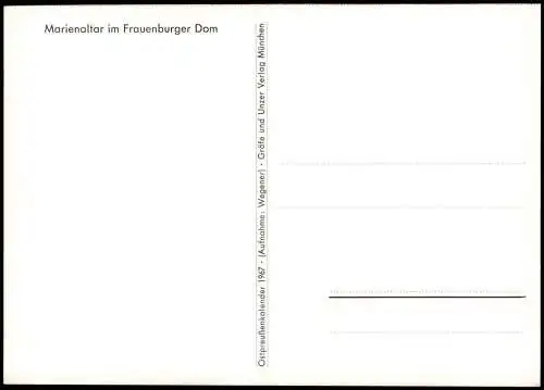 Postcard Frauenburg Frombork Marienaltar im Frauenburger Dom 1967