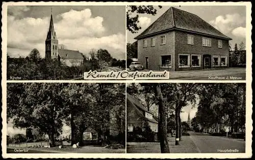 Ansichtskarte Remels 4 Bild: Ostertor Kaufhaus Straße - Ostfriesland 1959
