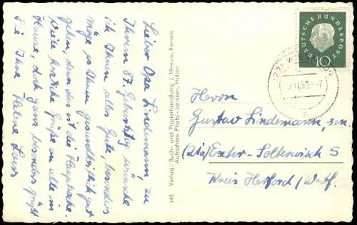 Ansichtskarte Remels 4 Bild: Ostertor Kaufhaus Straße - Ostfriesland 1959