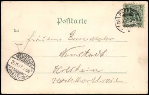 Litho AK Preetz Gruss aus Weinberg Stadtansichten Gruss aus 1897