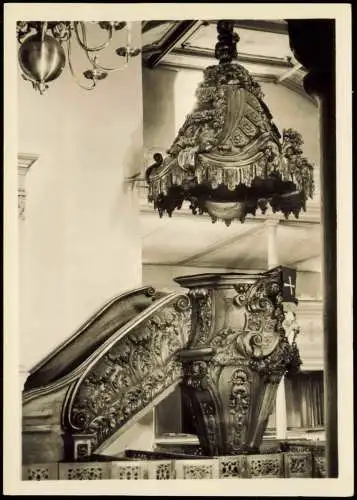 Ansichtskarte Jever JEVER (OLDENBURG) STADTKIRCHE Kanzel von 1736 1950