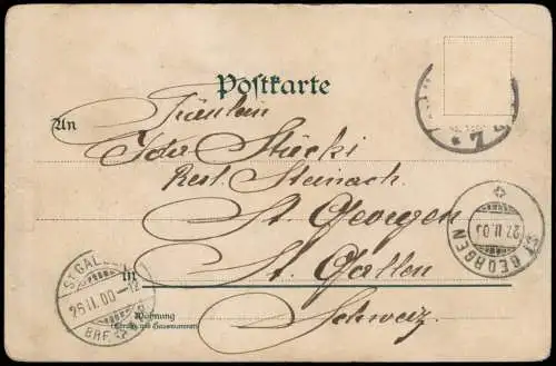 Litho AK Blankenese-Hamburg Cafe zur Elblust Tag u. Nacht Gruss aus 1900