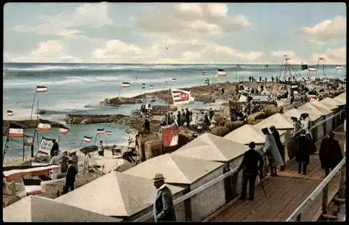 Ansichtskarte Westerland-Sylt Strandleben Zelte 1908