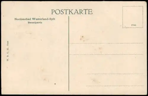 Ansichtskarte Westerland-Sylt Strandleben Zelte 1908