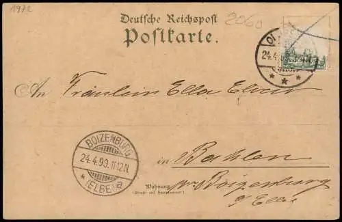 Ansichtskarte Bad Oldesloe Gruss aus Markt Kinderheim Kupfermühle 1899
