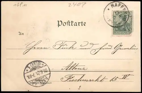 Litho AK Haffkrug-Scharbeutz Gruss aus Villa Schutt Elizabeth Bad 1901