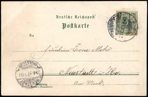 Ansichtskarte Litho AK Eckernförde Gruss aus Hotel Hafen Louisenbad 1897