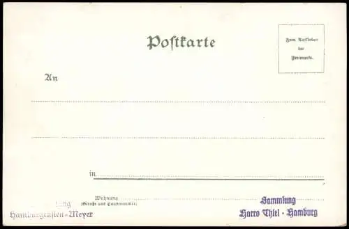 Ansichtskarte Hamburg 2 Bild Kirche Stadtpartie Blumen 1909
