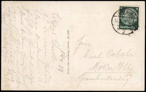 Ansichtskarte Lüneburg Kran am Lünertor 1935