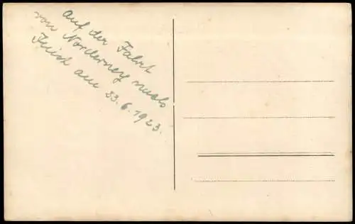 Foto Norderney Schiff auf der Fahrt nach Juist 1923 Privatfoto