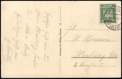 Ansichtskarte Oldenburg Alte Hauptwache mit 91 er Denkmal 1926