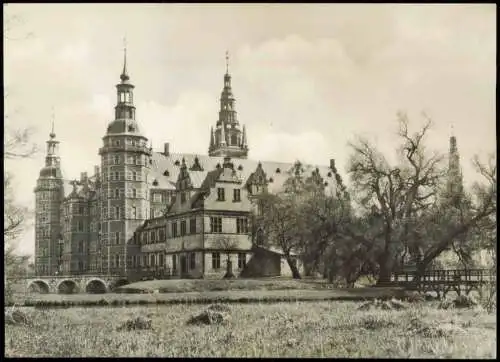Postcard Hillerod Hillerød Schloss Frederiksborg 1963