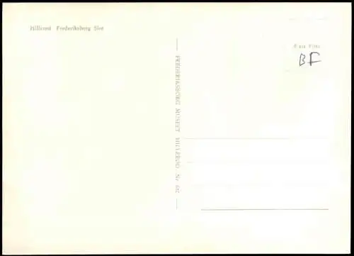 Postcard Hillerod Hillerød Schloss Frederiksborg 1963