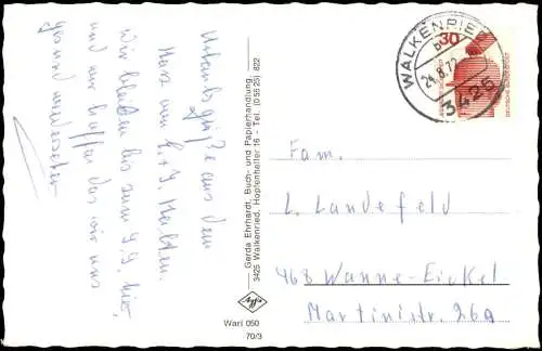 Ansichtskarte Walkenried (Harz) Südharz Priorteich 1970