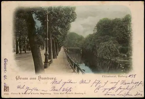 Ansichtskarte Uhlenhorst-Hamburg Hofweg 1899