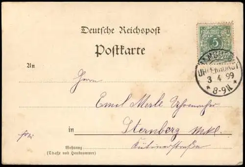 Ansichtskarte Uhlenhorst-Hamburg Hofweg 1899
