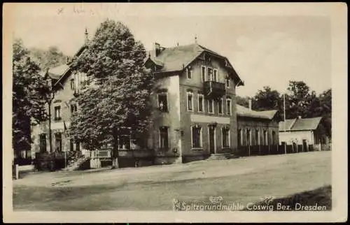 Ansichtskarte Coswig (Sachsen) Spitzgrundmühle 1953