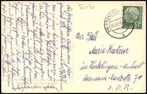 Frankfurt am Main Palmengarten Gesellschaftshaus Musikpavillon 5 Bild 1954