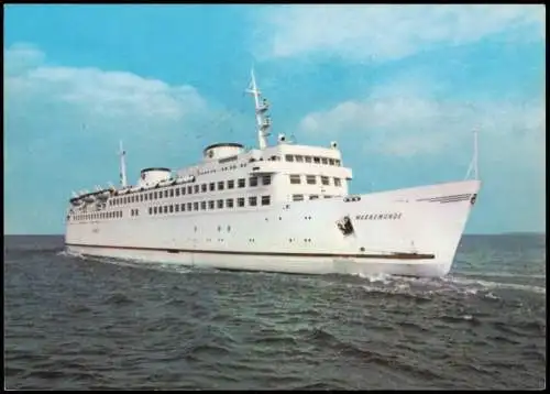Ansichtskarte  Schiff Schifffahrt Fähre Warnemünde Ostsee 1972