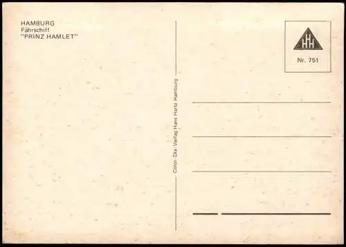 Ansichtskarte Hamburg Fährschiff Prinz Hamlet 1972