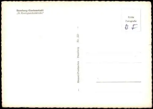 Ansichtskarte Bamberg Gartenstadt ,St. Kunigundenkirche 1962