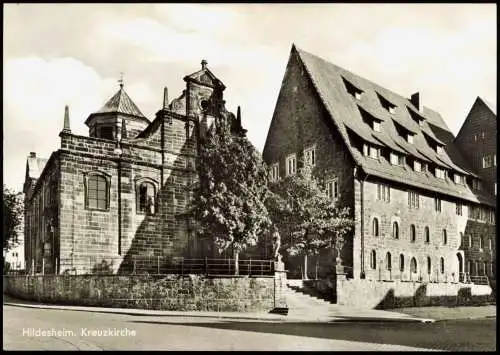 Ansichtskarte Hildesheim Kreuzkirche, Straßenpartie - Fotokarte 1971