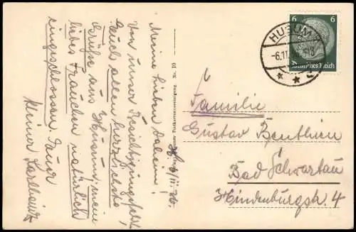 Ansichtskarte Husum Schiffsbrücke 1936