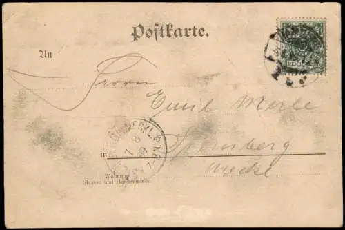 Ansichtskarte Hamburg Ufer Alsterlust 1899