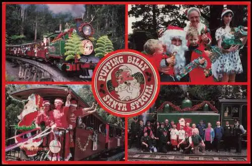 Eisenbahn Zug Lokomotive Santa Claus comes to Puffing Billy Weihnachtsmann 1988