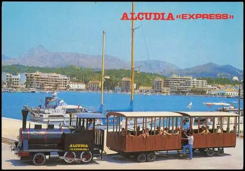 Postale Puerto de Alcudia PUERTO Hafen 1987  Mallorca Balearen