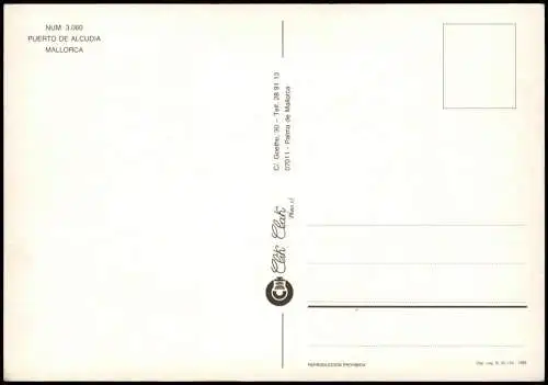 Postale Puerto de Alcudia PUERTO Hafen 1987  Mallorca Balearen