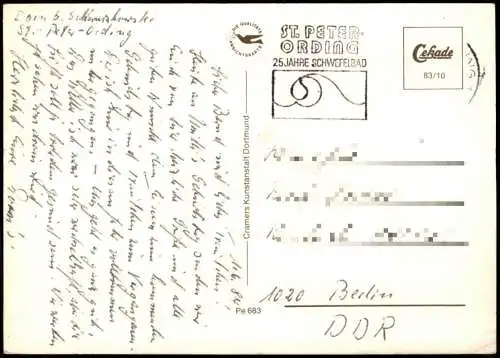 St. Peter-Ording Mehrbildkarte div. Ansichten Nordseeheil- u. Schwefelbad 1983