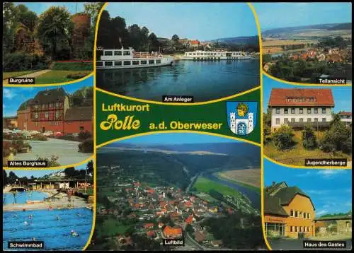 Ansichtskarte Bodenwerder-Polle Mehrbildkarte von Polle a.d. Oberweser 1986