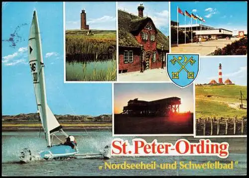 Ansichtskarte St. Peter-Ording Mehrbildkarte mit div. Ortsansichten 1979
