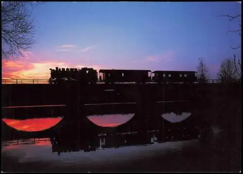 Einheitsdampflok 99 1746 Kurzpersonenzug am Viadukt Malter Talsperre 2001