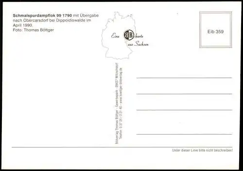Schmalspurdampflok 99 1790 mit Übergabe  Obercarsdorf bei Dippoldiswalde 1990